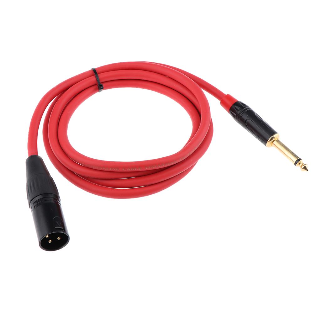 6.35mm Male to XLR Male Audio Cable Replacement for Speaker PC 150cm