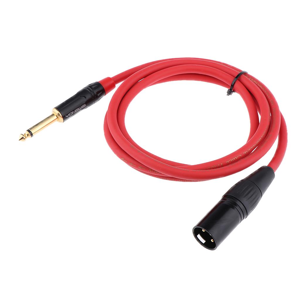6.35mm Male to XLR Male Audio Cable Replacement for Speaker PC 150cm