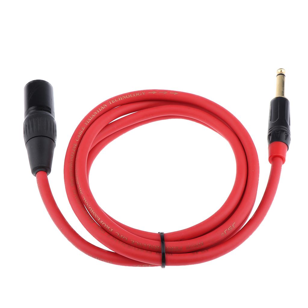 6.35mm Male to XLR Male Audio Cable Replacement for Speaker PC 150cm