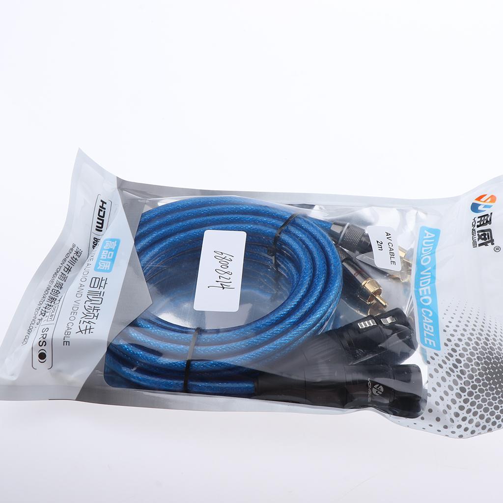 2 XLR Female to 2 RCA Male HIFI Audio Cable for Amplifier Mixer 2m