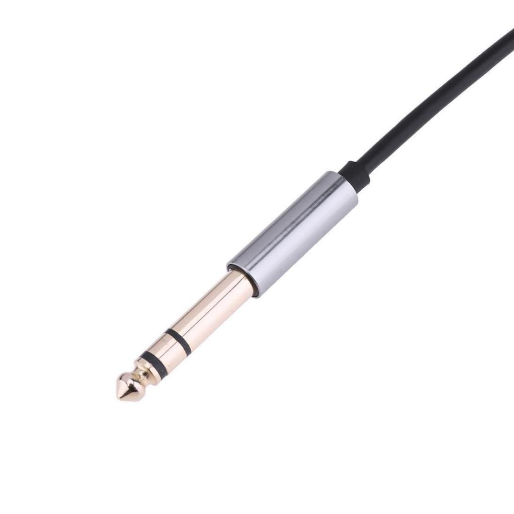 2Pieces 1.5m 3.5mm 1/8 Male To 6.35mm 1/4" Male Stereo Audio Cable"