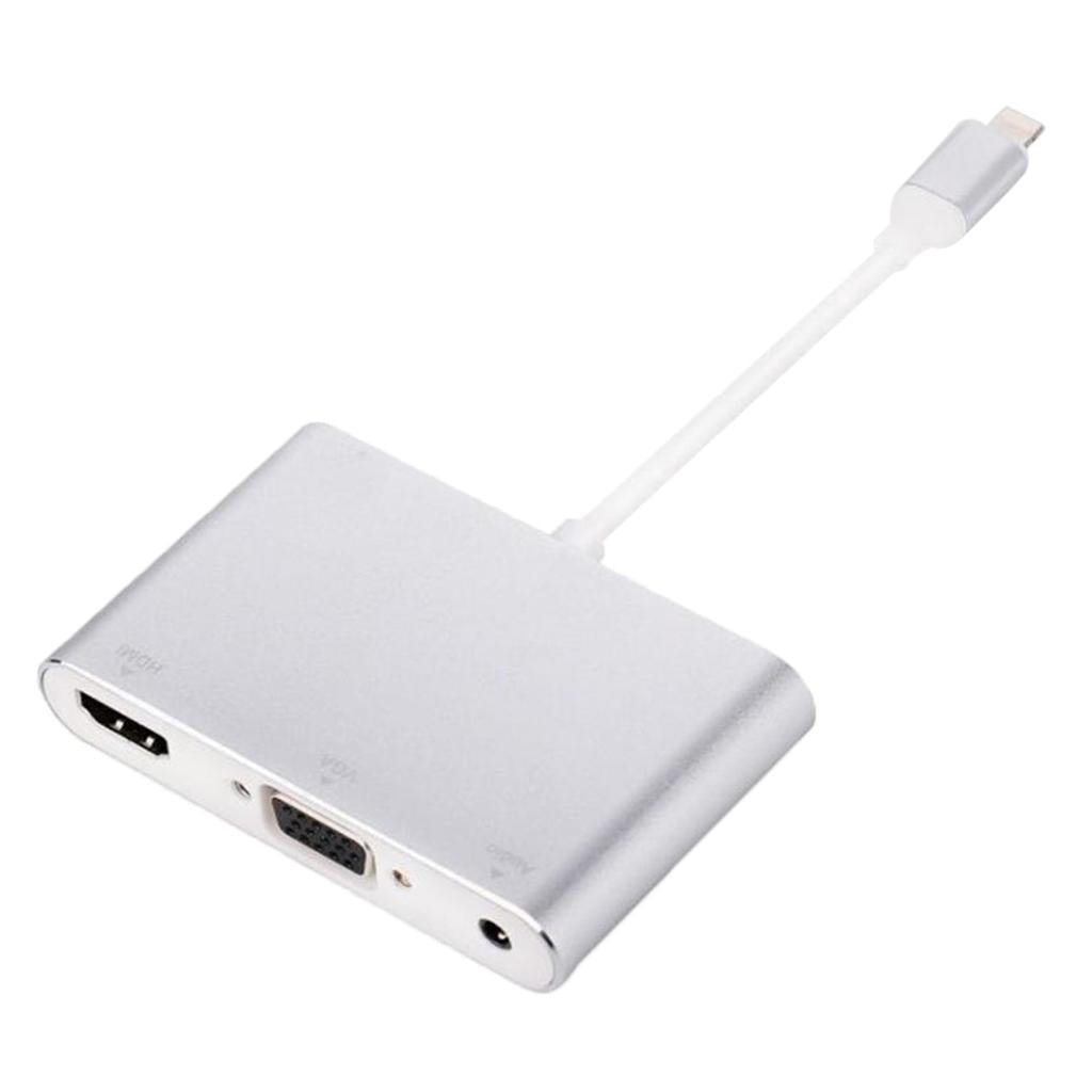 1080P HD For iPhone to HDMI VGA Audio Adapter For iPad iPhone X/8+/8/7+