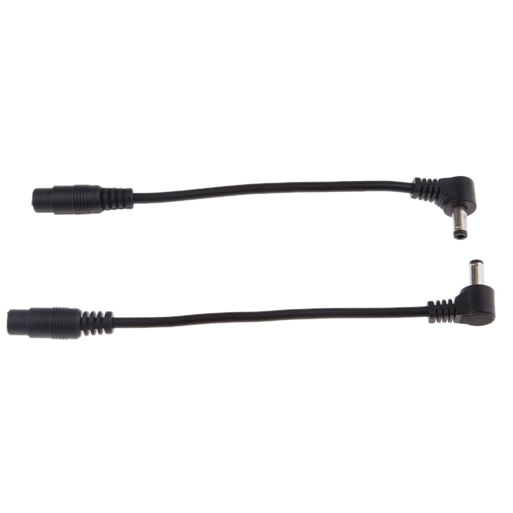 2pcs DC Power 5.5x2.1mm Female to 5.5x2.5mm Male Adapter Cable Right Angle