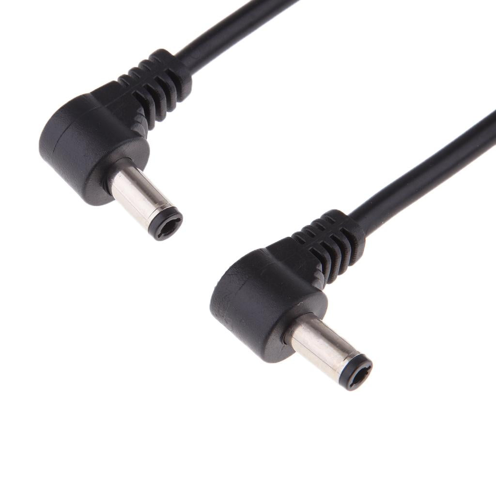 2pcs DC Power 5.5x2.1mm Female to 5.5x2.5mm Male Adapter Cable Right Angle
