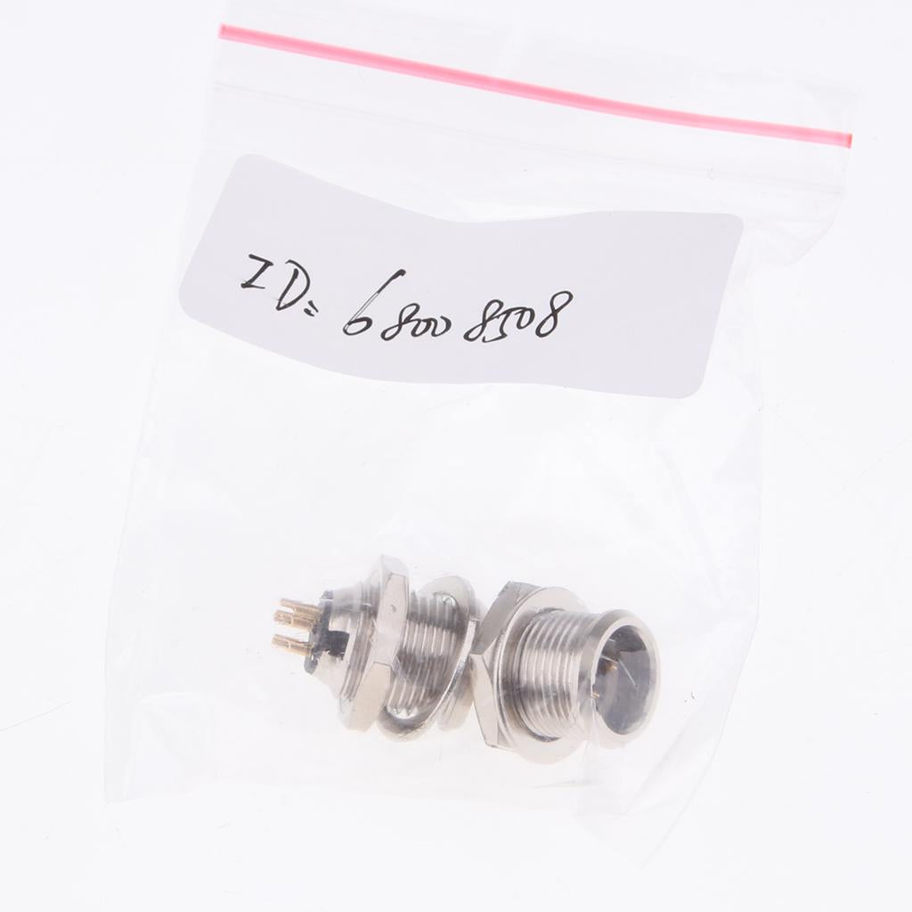 4x2Pieces Metal 3Pin Mini XLR Connector Plug Male Audio Microphone Connector