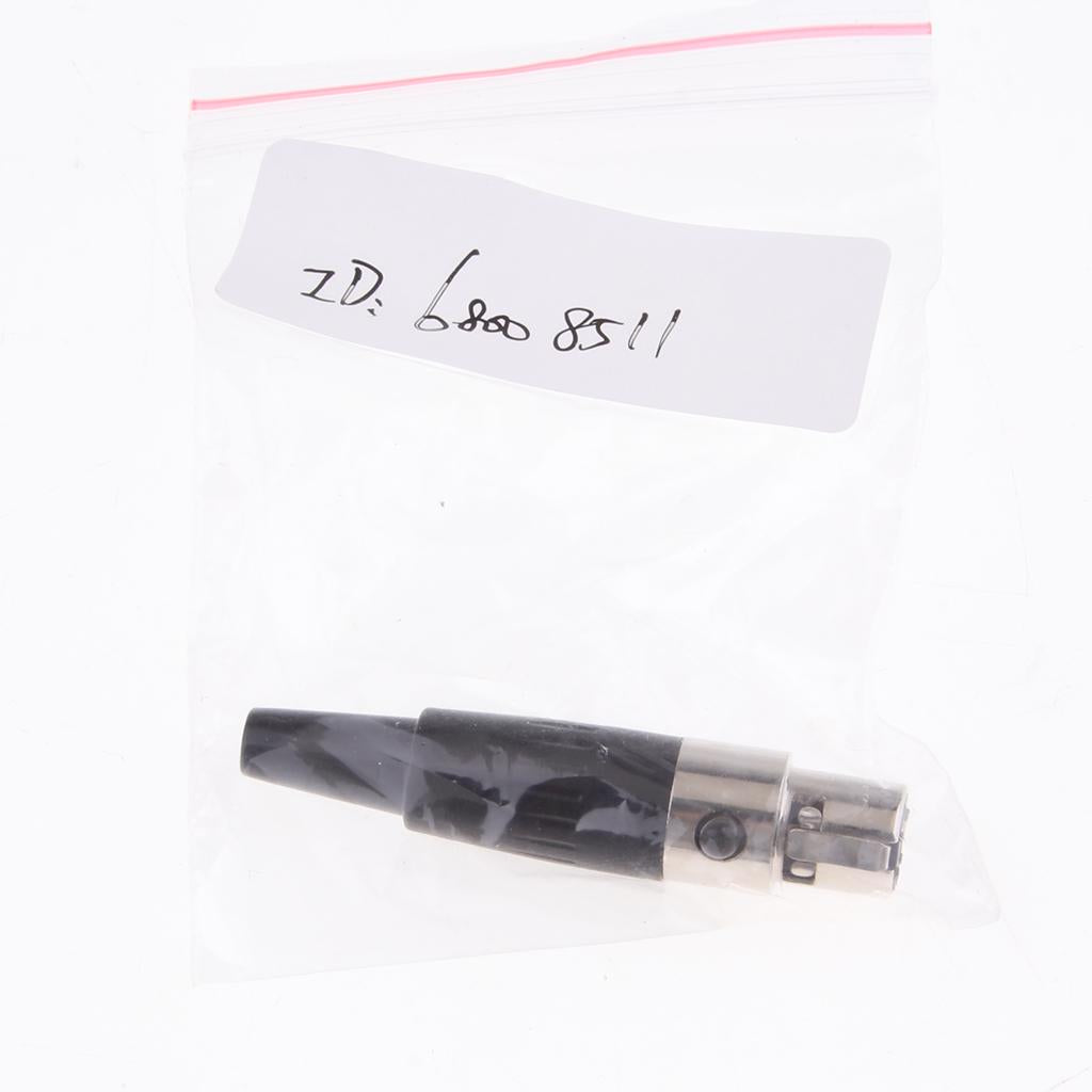 Metal 4Pin/4P Mini XLR Connector Plug Female Audio Microphone Connector