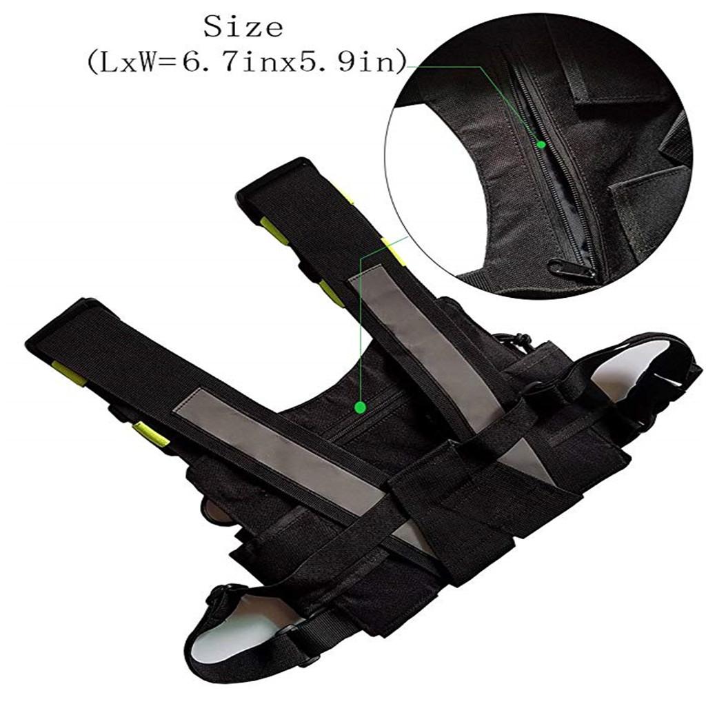 Two Way Radio Chest Harness Bag Fluorescence bankCard Holder