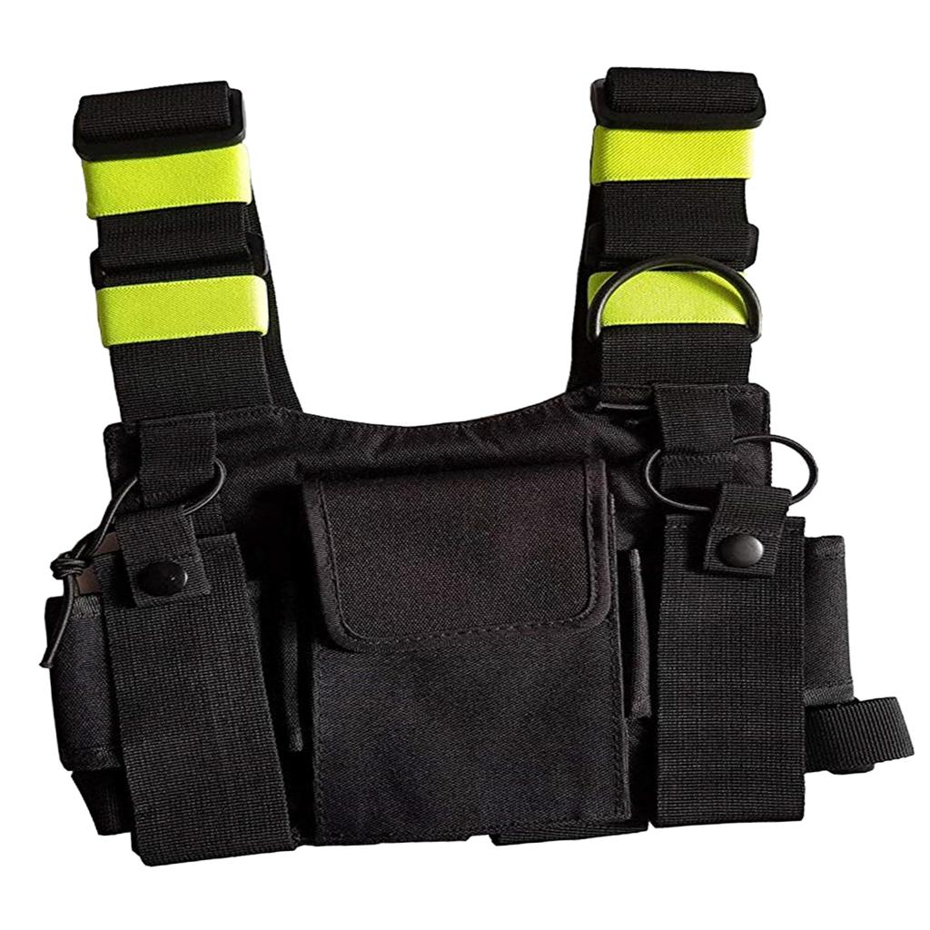 Two Way Radio Chest Harness Bag Fluorescence bankCard Holder