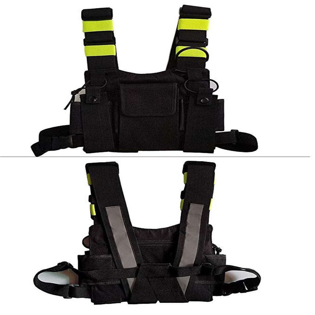Two Way Radio Chest Harness Bag Fluorescence bankCard Holder