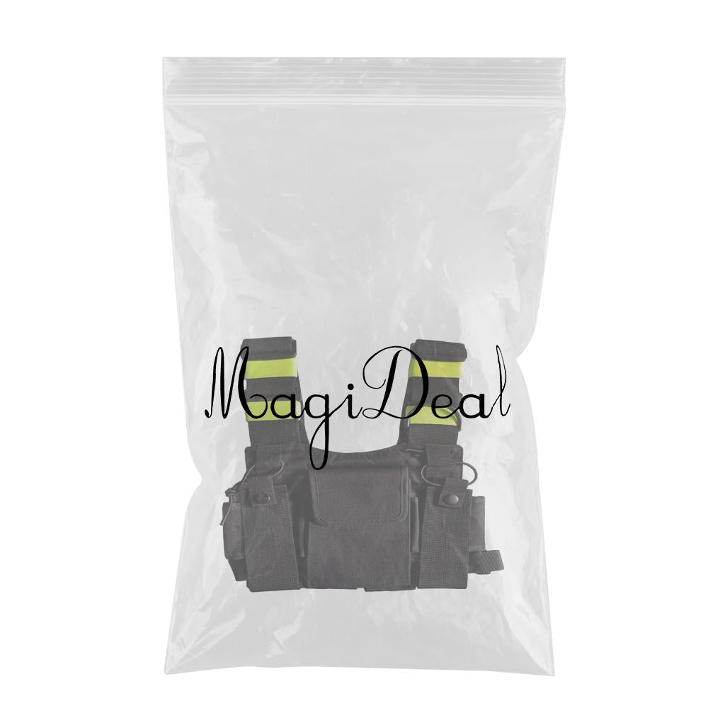 Two Way Radio Chest Harness Bag Fluorescence bankCard Holder