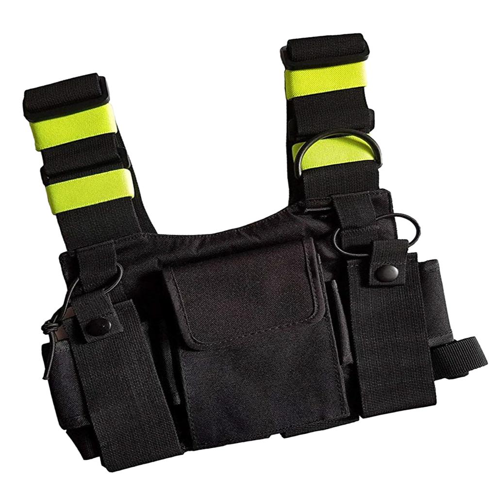 Two Way Radio Chest Harness Bag Fluorescence bankCard Holder