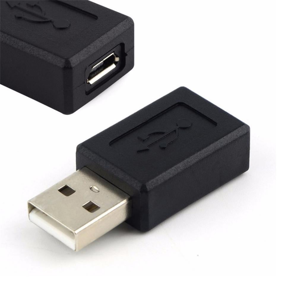 2Pcs USB2.0 Male to Micro USB Female Charging Adapter Data Converter Plug
