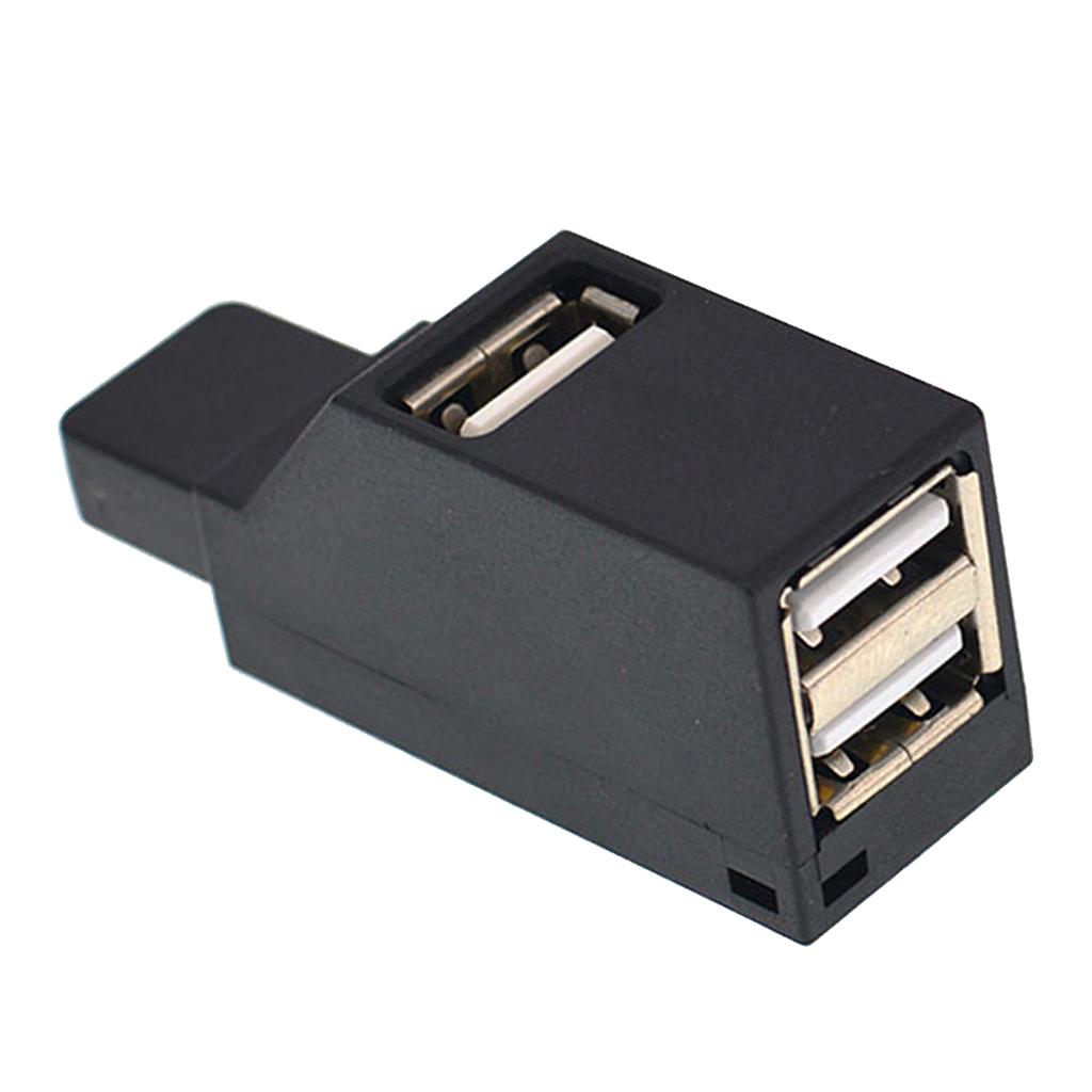 Portable High Speed USB to 3port USB2.0 Hub Splitter Adapter for PC Black