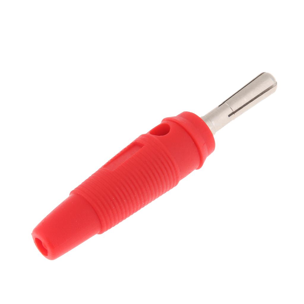 5Pieces 4mm Wire Audio Speaker Cable Banana Plug Connectors Adapter red
