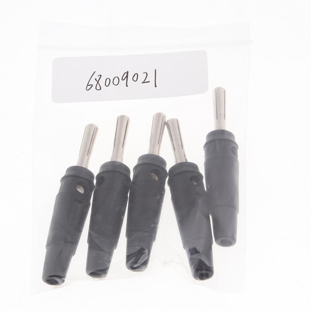5Pieces 4mm Wire Audio Speaker Cable Banana Plug Connectors Adapter black
