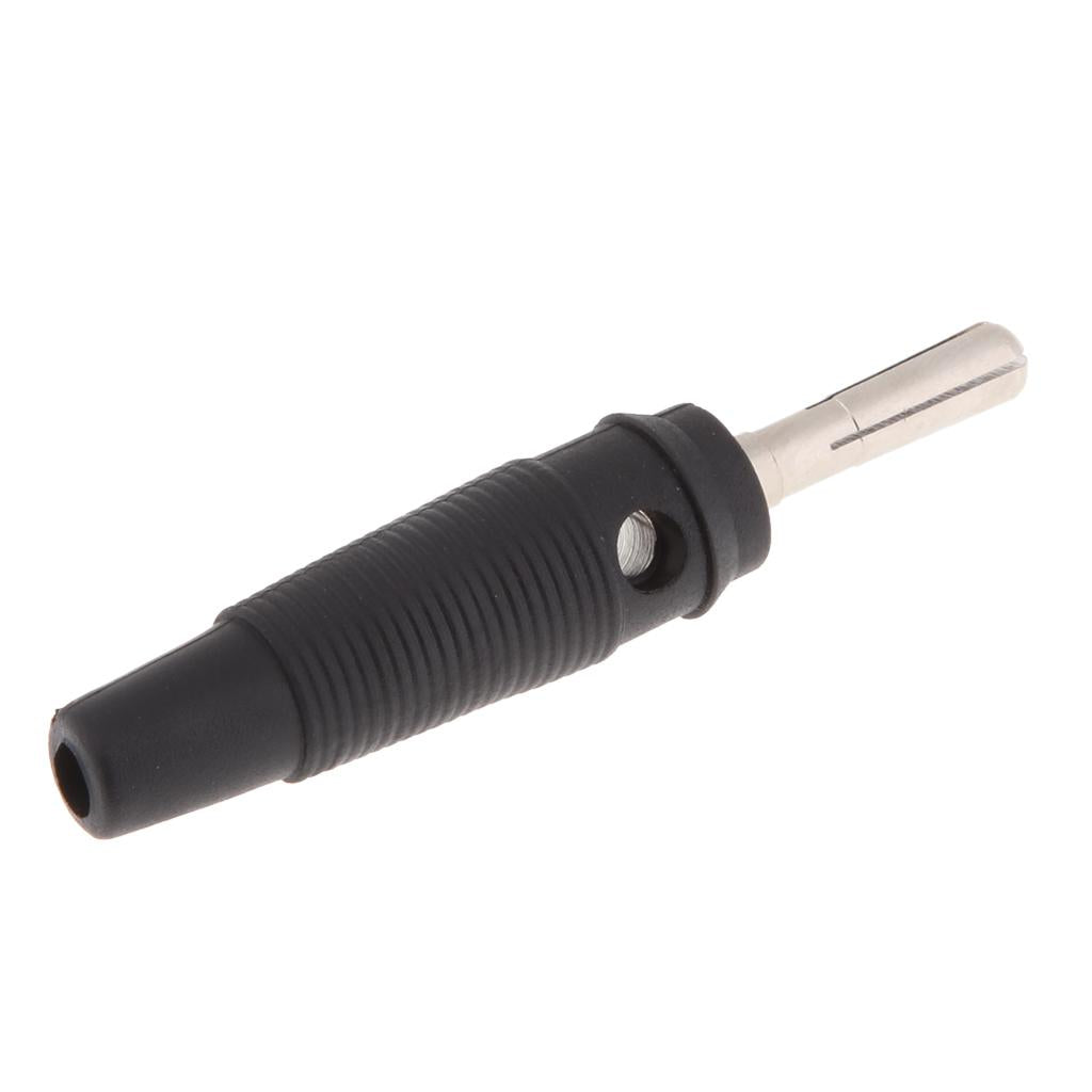 5Pieces 4mm Wire Audio Speaker Cable Banana Plug Connectors Adapter black