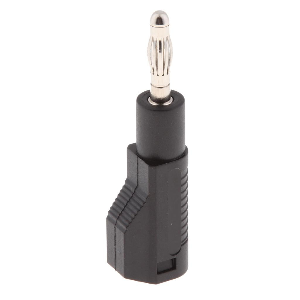 5Pcs Unshrouded Stackable 4mm Banana Plug Speaker Cable Connectors  black