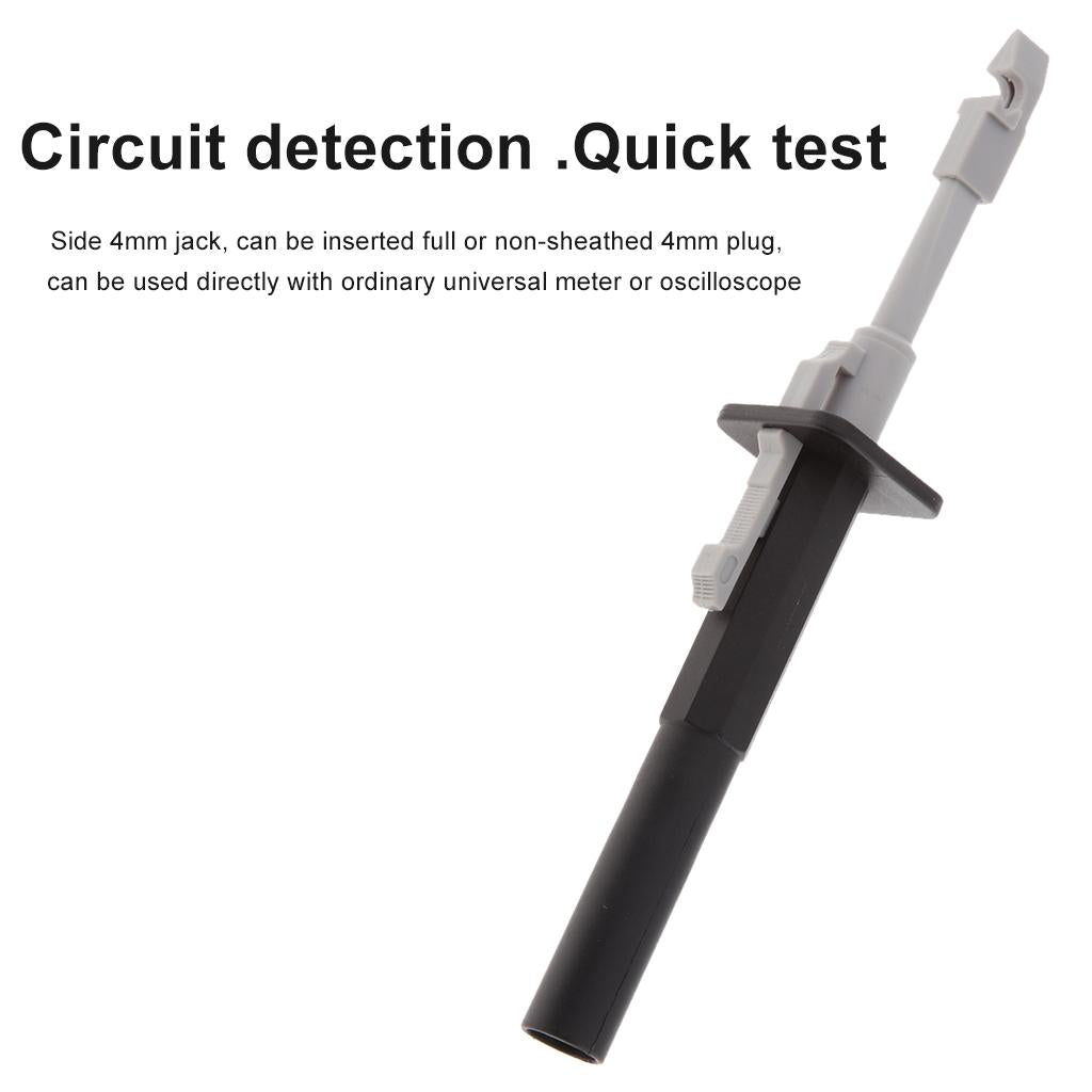 Test Clip Set Insulation Piercing Alligator Probe For Car Circuit Detection Black