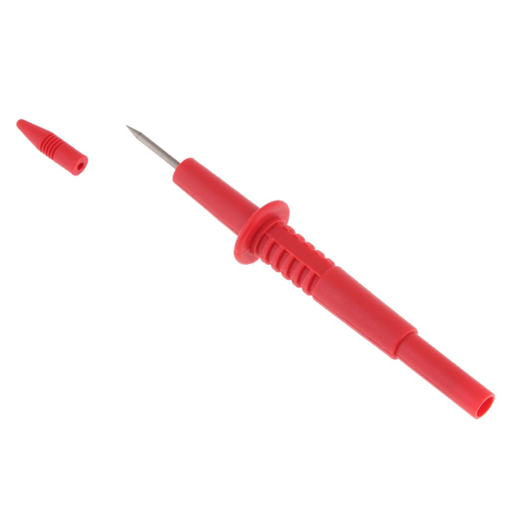 2mm Diameter Stainless Steel Banana Plug Test Probe Lead Pin Tip Pen  red