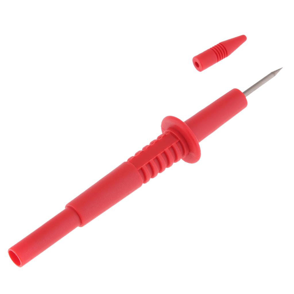 2mm Diameter Stainless Steel Banana Plug Test Probe Lead Pin Tip Pen  red