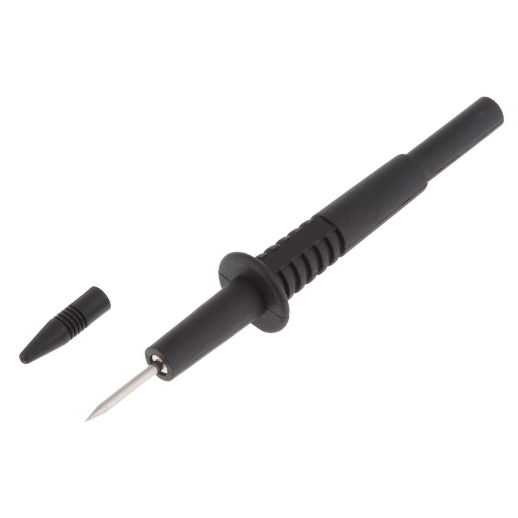 2mm Diameter Stainless Steel Banana Plug Test Probe Lead Pin Tip Pen  black