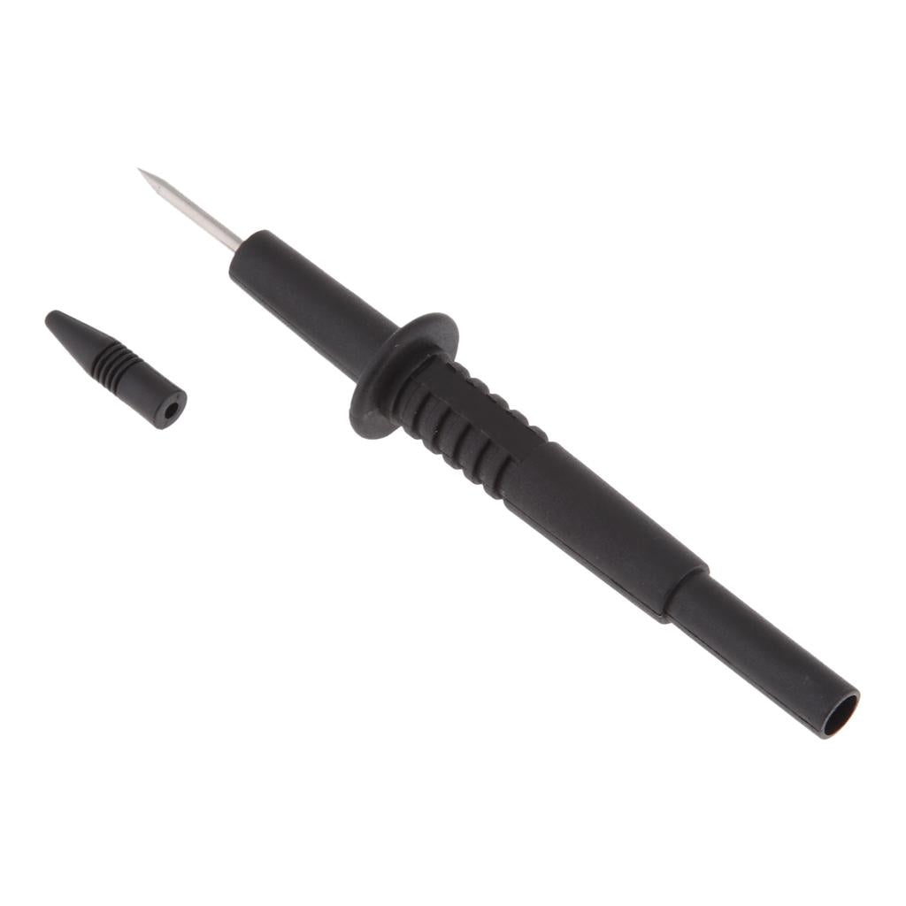 2mm Diameter Stainless Steel Banana Plug Test Probe Lead Pin Tip Pen  black