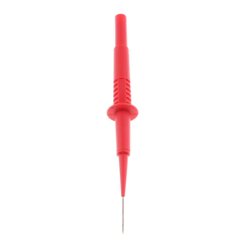 1mm 600V Insulation Piercing Needle Test Probes with 4mm Banana Socket Red