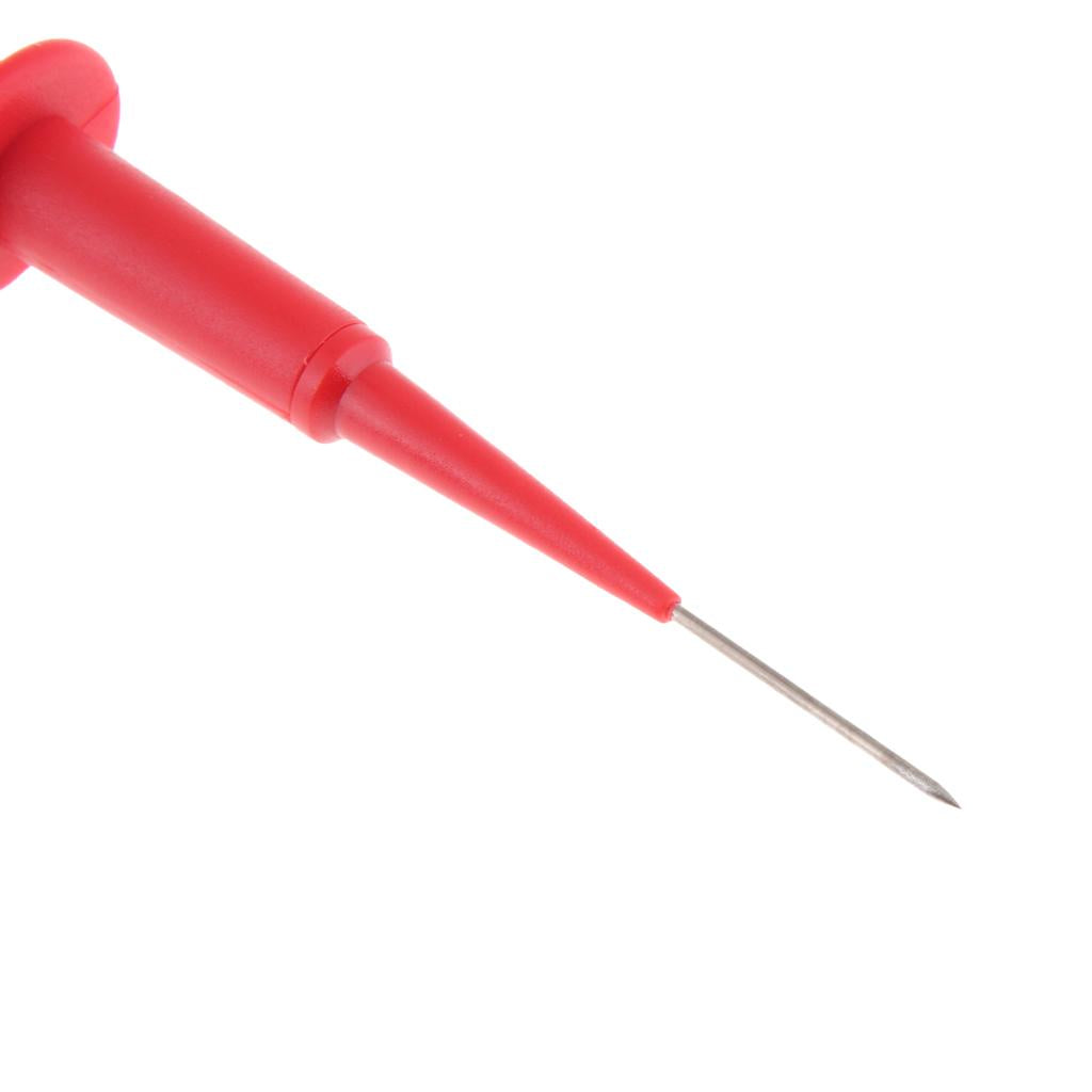 1mm 600V Insulation Piercing Needle Test Probes with 4mm Banana Socket Red