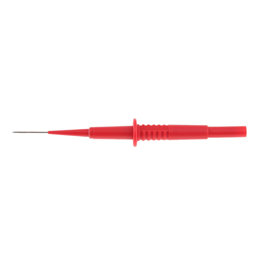 1mm 600V Insulation Piercing Needle Test Probes with 4mm Banana Socket Red