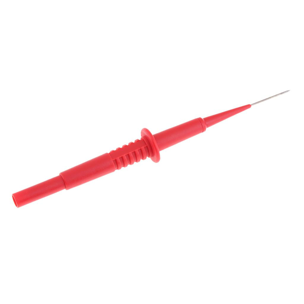 1mm 600V Insulation Piercing Needle Test Probes with 4mm Banana Socket Red