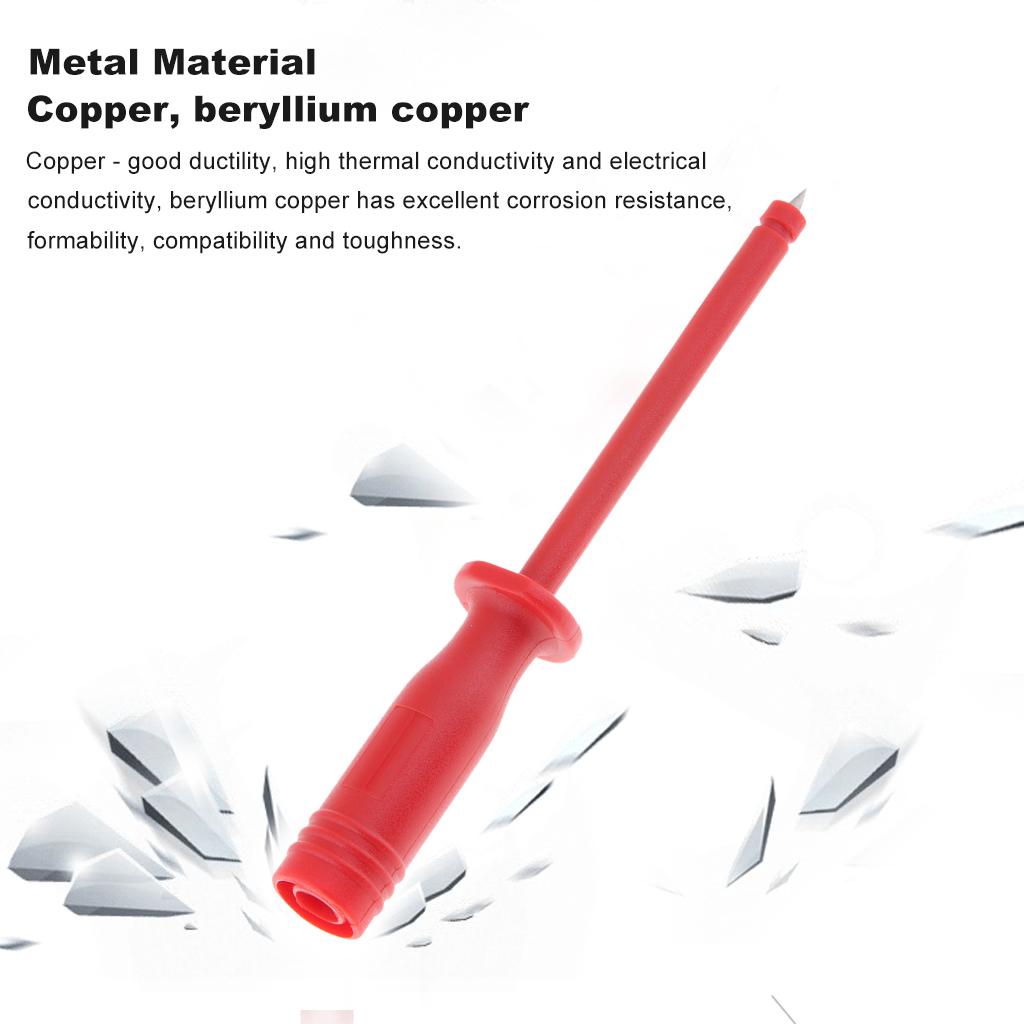 1000V Insulation Piercing Needle Test Probes with 4mm Banana Socket Red