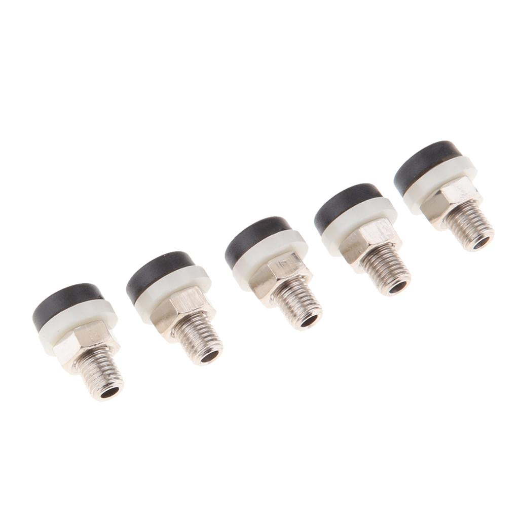 5pcs 2mm Banana Socket Panel Mount Binding Post Terminal Connector Black