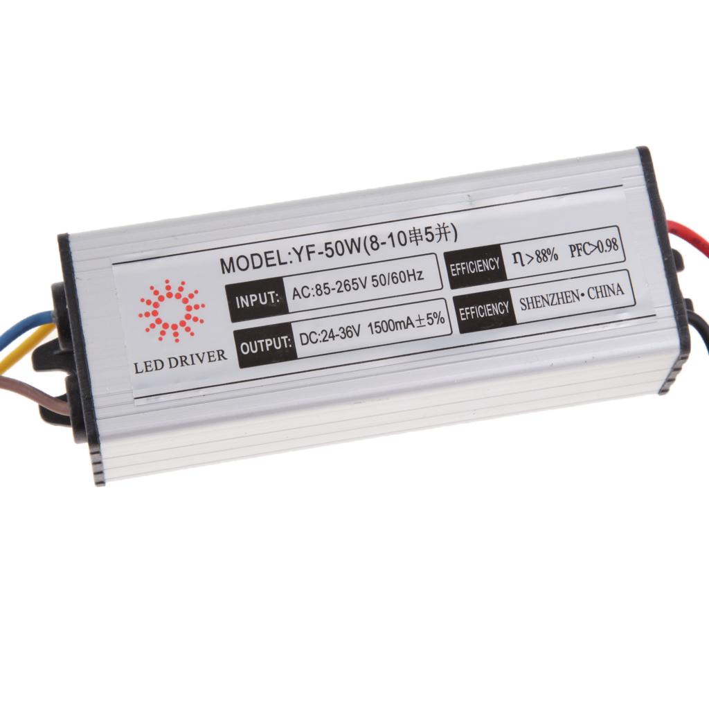 Waterproof LED Driver RGB Power Supply Transformer 1×50W DC25-45V 1500MA