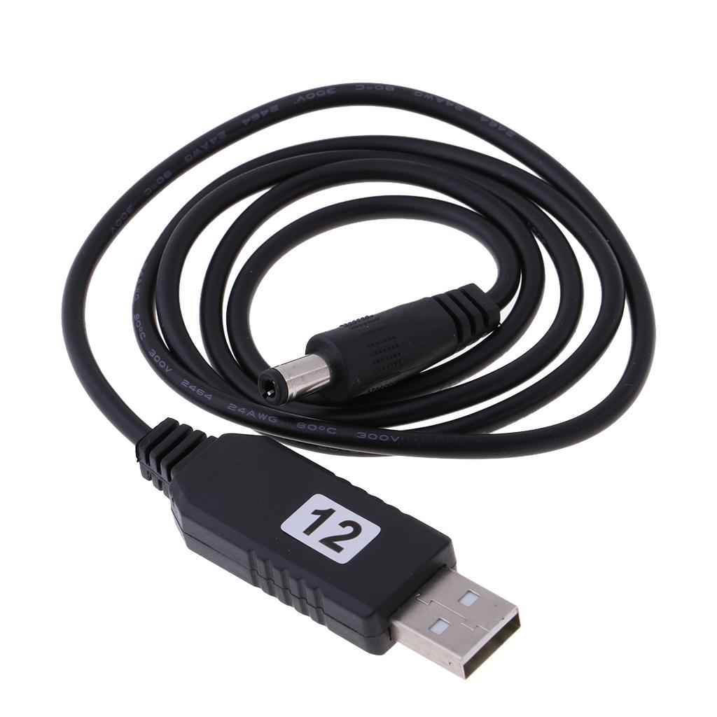 DC 5V to DC 12V USB Voltage Step Up Converter Cable with DC Jack 5.5x2.1mm