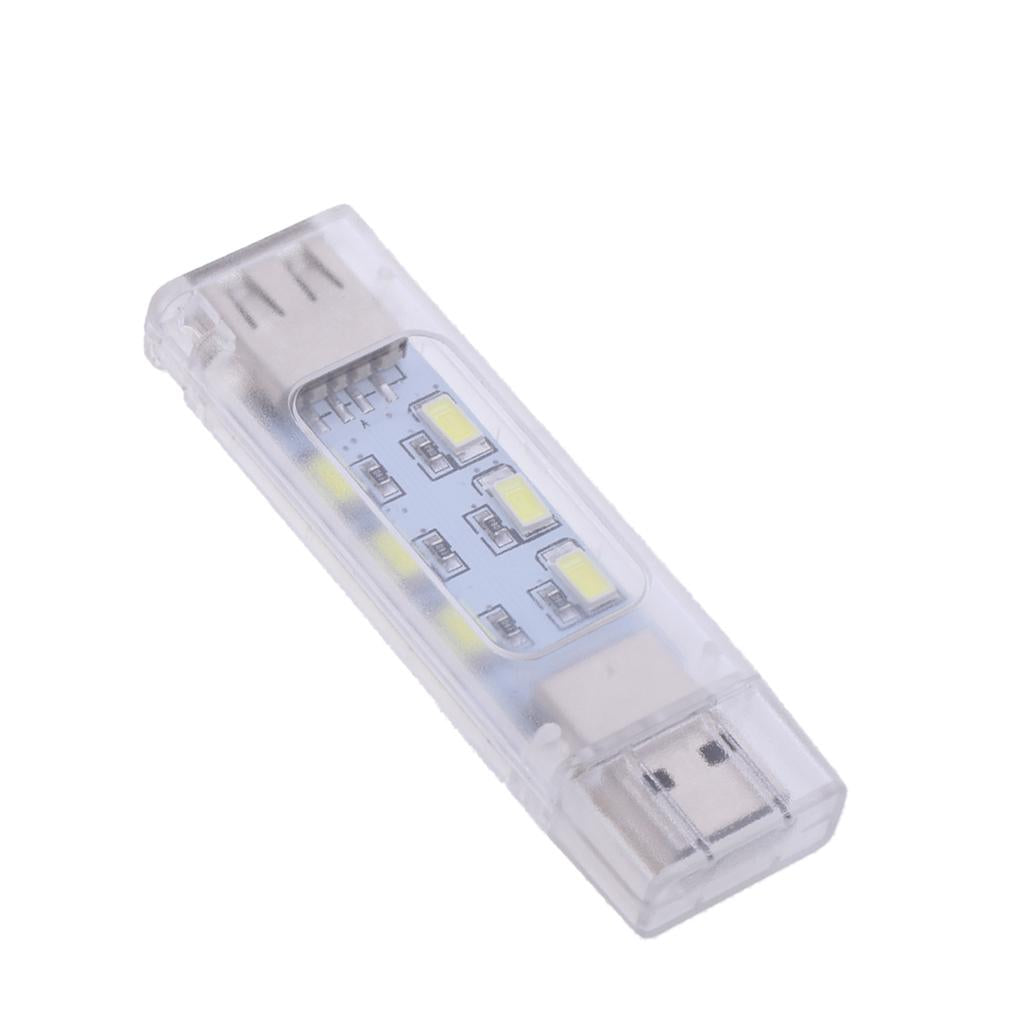 3xPortable Mini USB Powered LED Light Bar 12 LEDs Night Lamp Support Data Sync