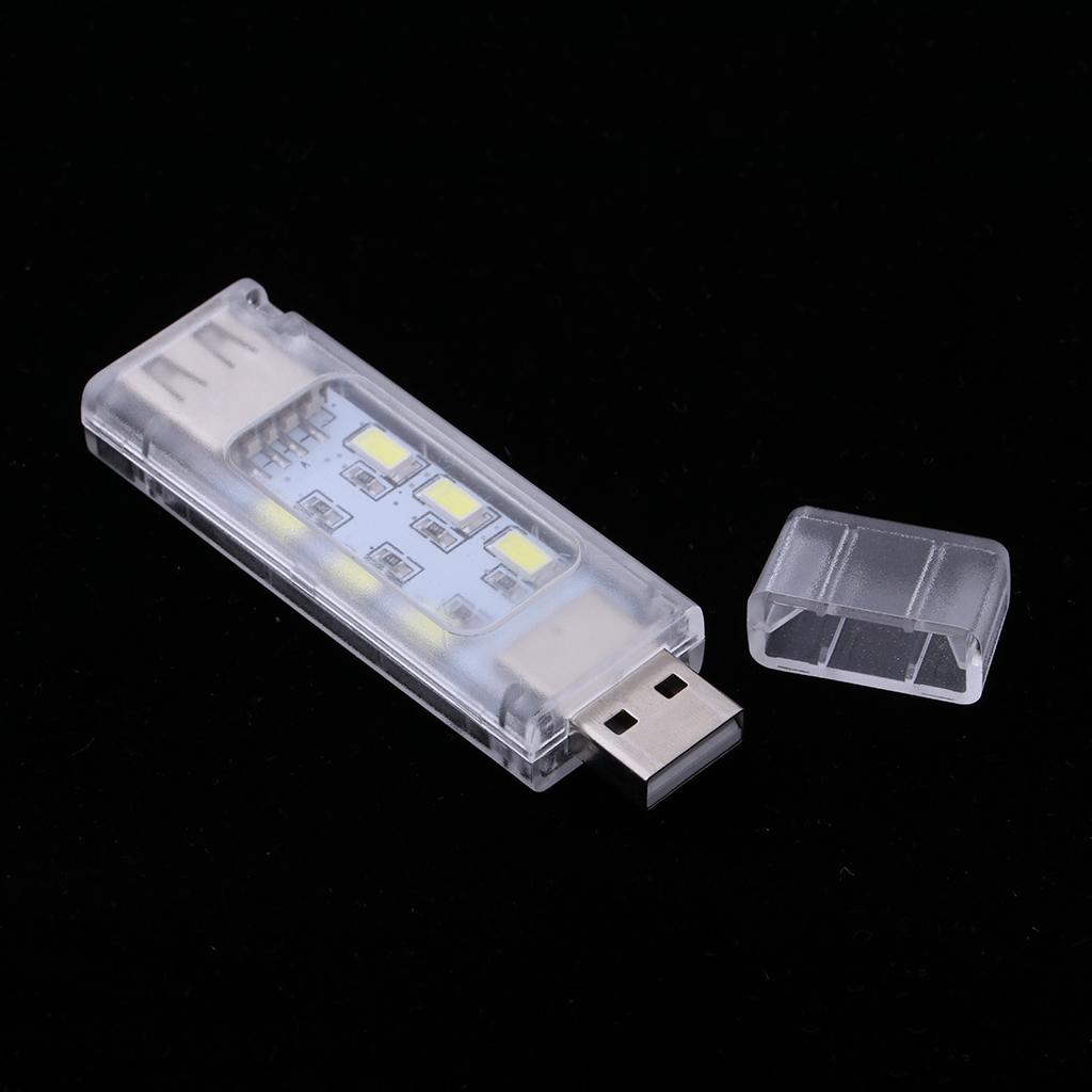3xPortable Mini USB Powered LED Light Bar 12 LEDs Night Lamp Support Data Sync