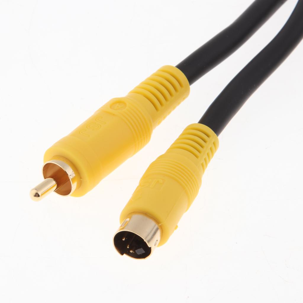 S-Video 4pin to RCA Male to Male TV Video Cable Adapter S terminal 1.8m