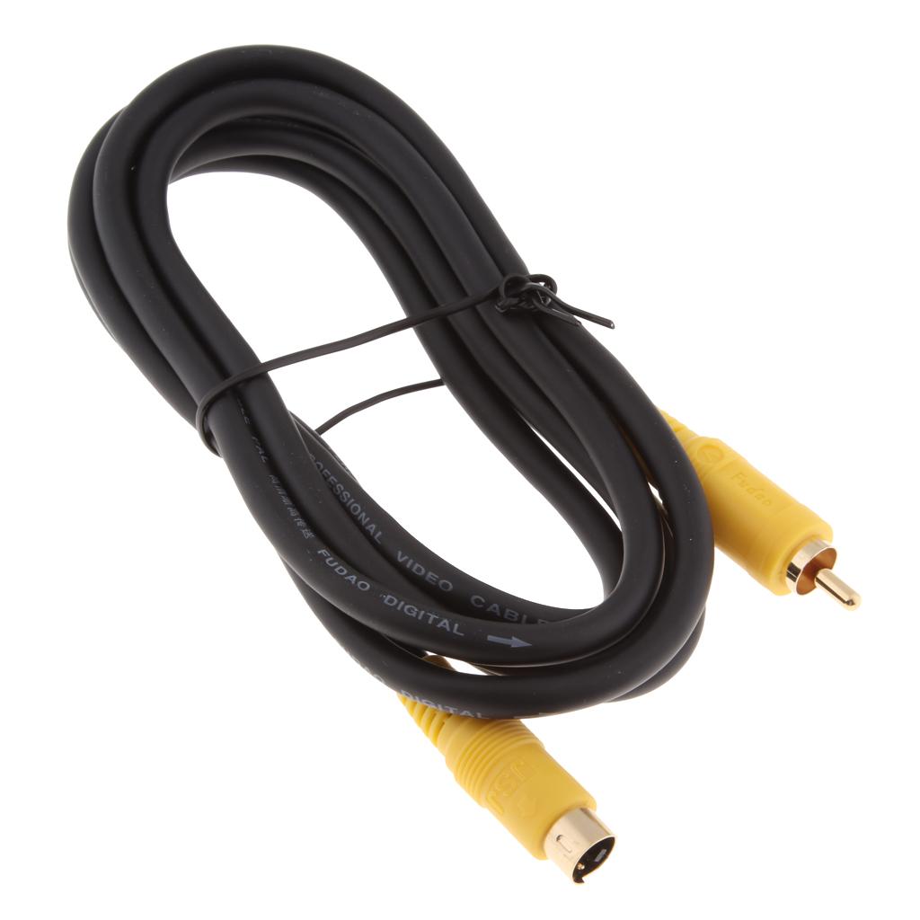 S-Video 4pin to RCA Male to Male TV Video Cable Adapter S terminal 1.8m