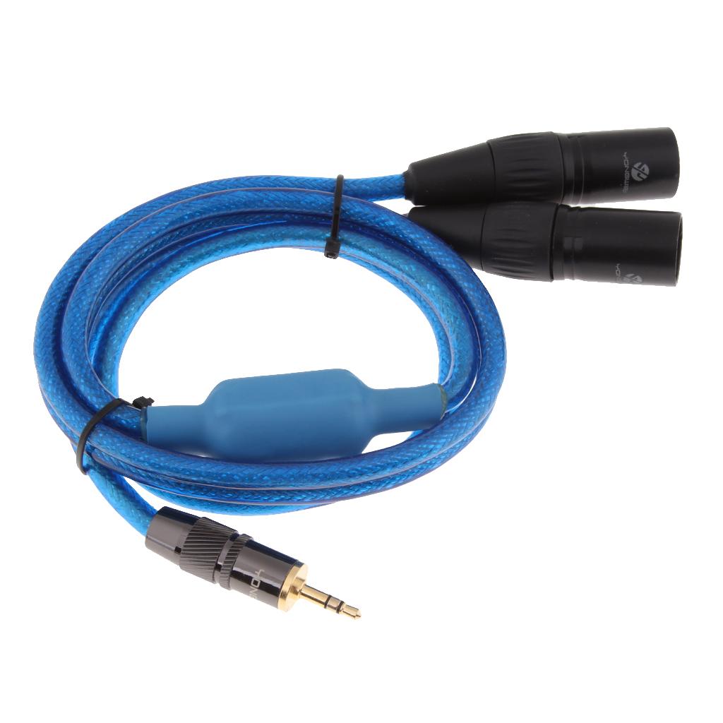 3.5mm 1/8inch Jack Plug to Dual XLR Male Plug Audio Cable 1m