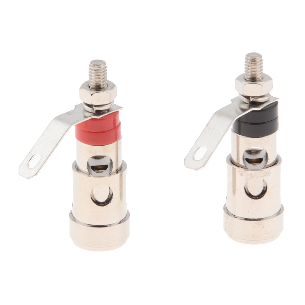 2x Pure Copper Binding Post Terminal Speaker Amplifier Banana Plug Connector