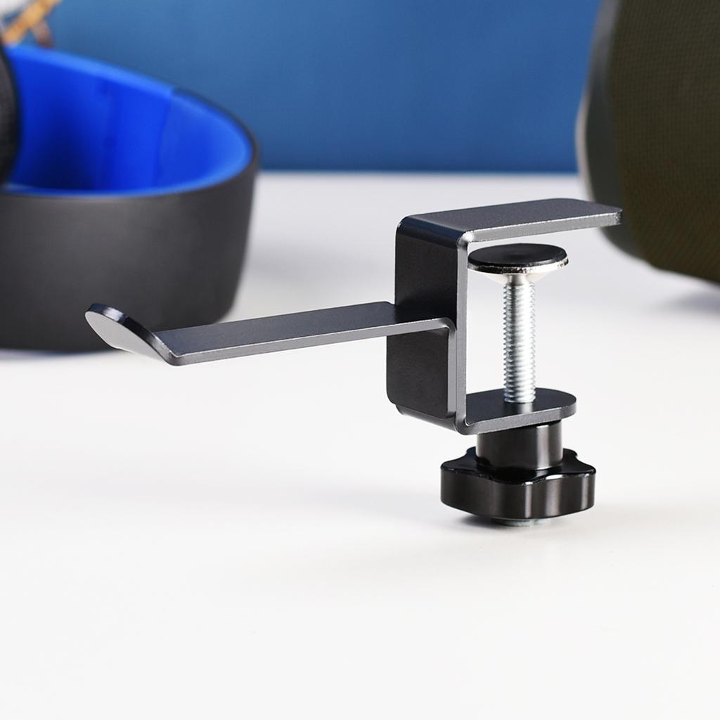 Aluminum Overhead Headphone Headset Hanger Hook Under Desk Hook Clip
