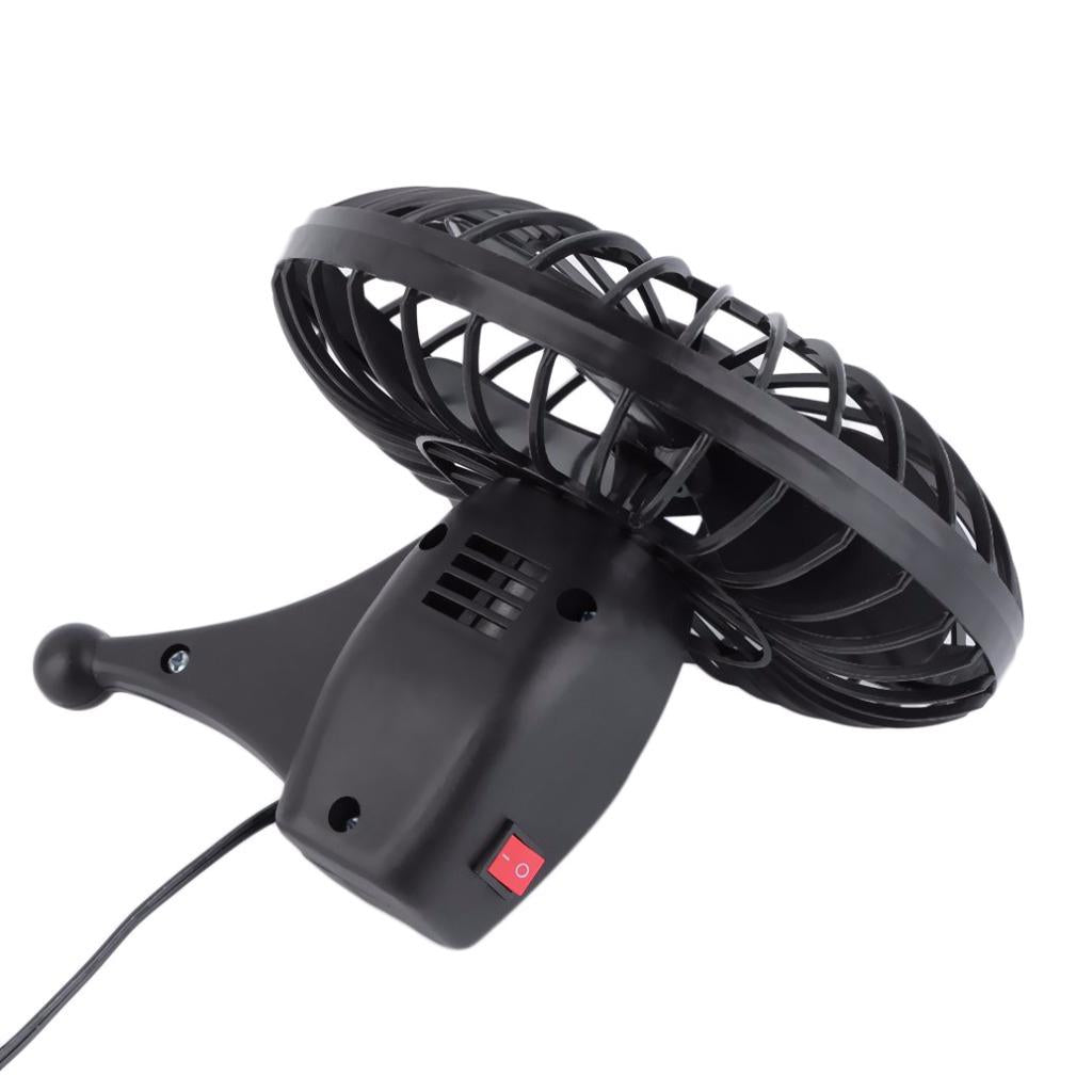 Portable 12V 4 Mini Vehicle Air Cooling Fan Suction Cup Adsorption USB Fan"