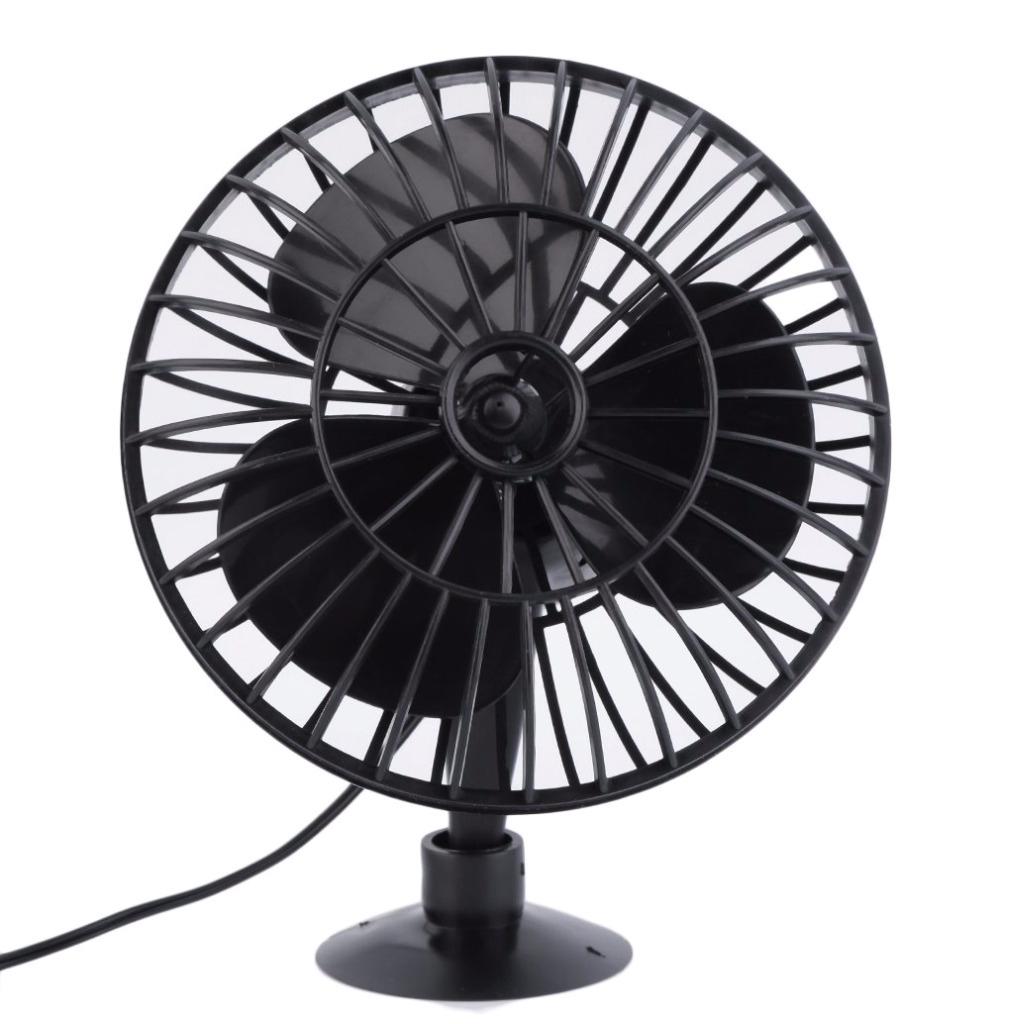 Portable 12V 4 Mini Vehicle Air Cooling Fan Suction Cup Adsorption USB Fan"