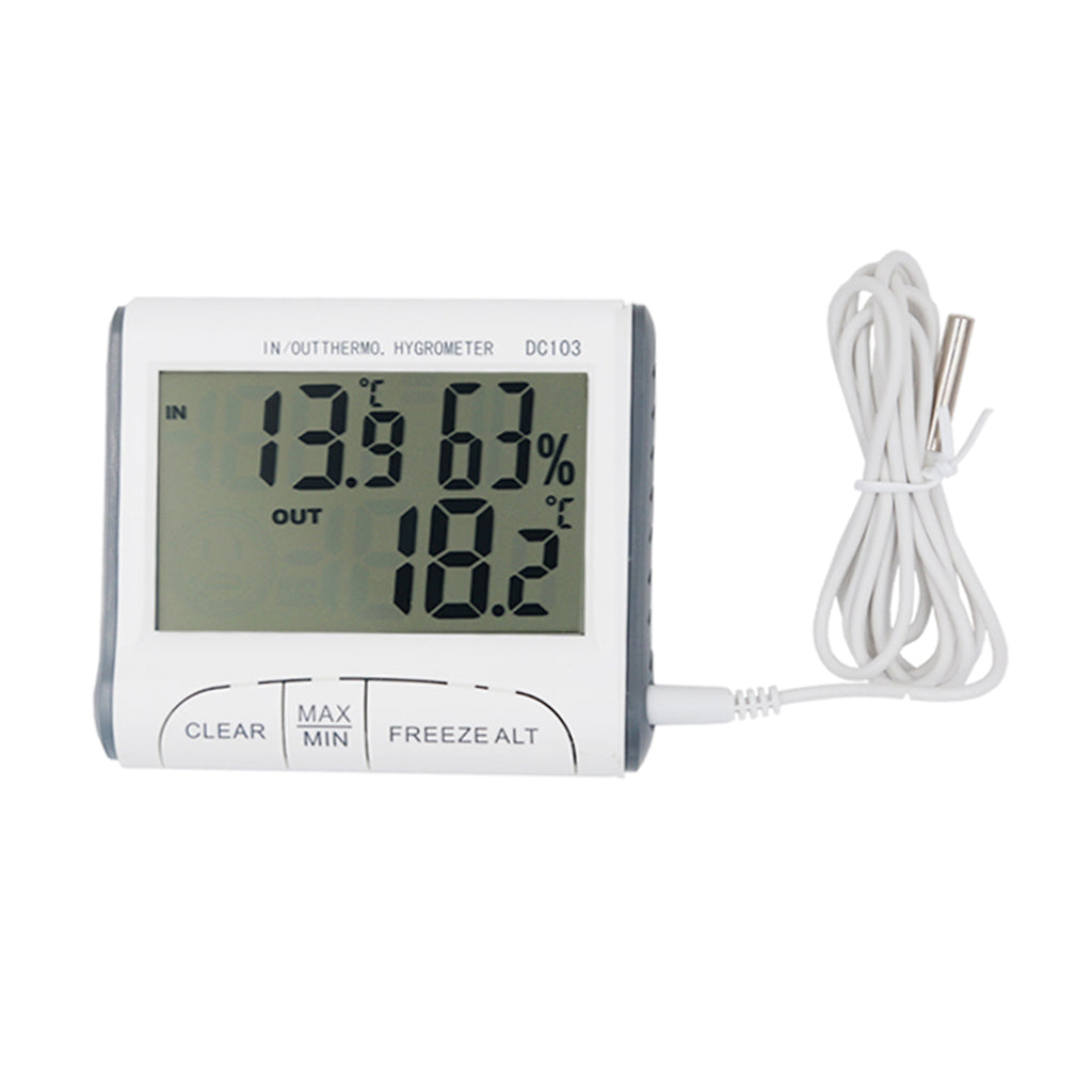 DC103 Digital LCD Indoor Outdoor Weather Thermometer Hygrometer Hygrometer