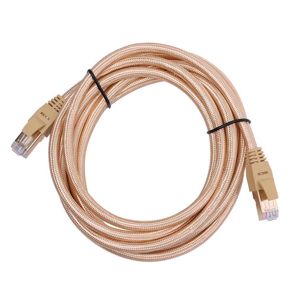 Cat7 Ethernet Cable Lan Network Patch Cable For PC Laptop 10Gbps 3Meter