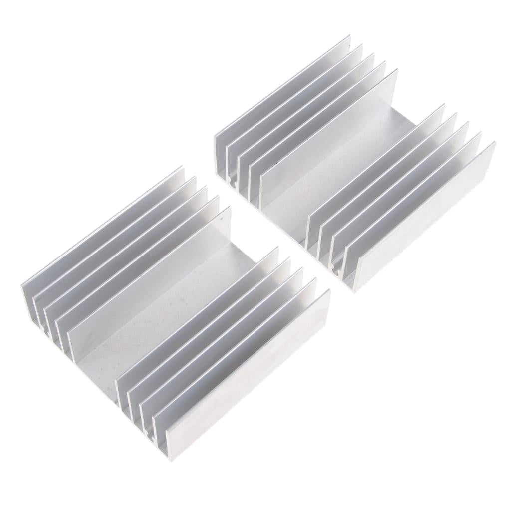 2x Aluminum Heat Sink 100*33*100MM Cooling Heatsink for Transistor LED Light