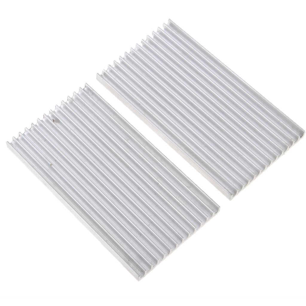 2Pcs Aluminum Heat Sink 100*55*6MM Cooling Heatsink for Transistor LED Light