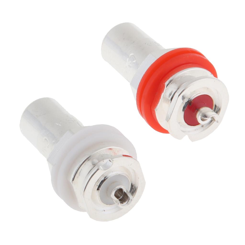 2Piece Audio Terminal Jack Panel Mount RCA Female Socket Connector