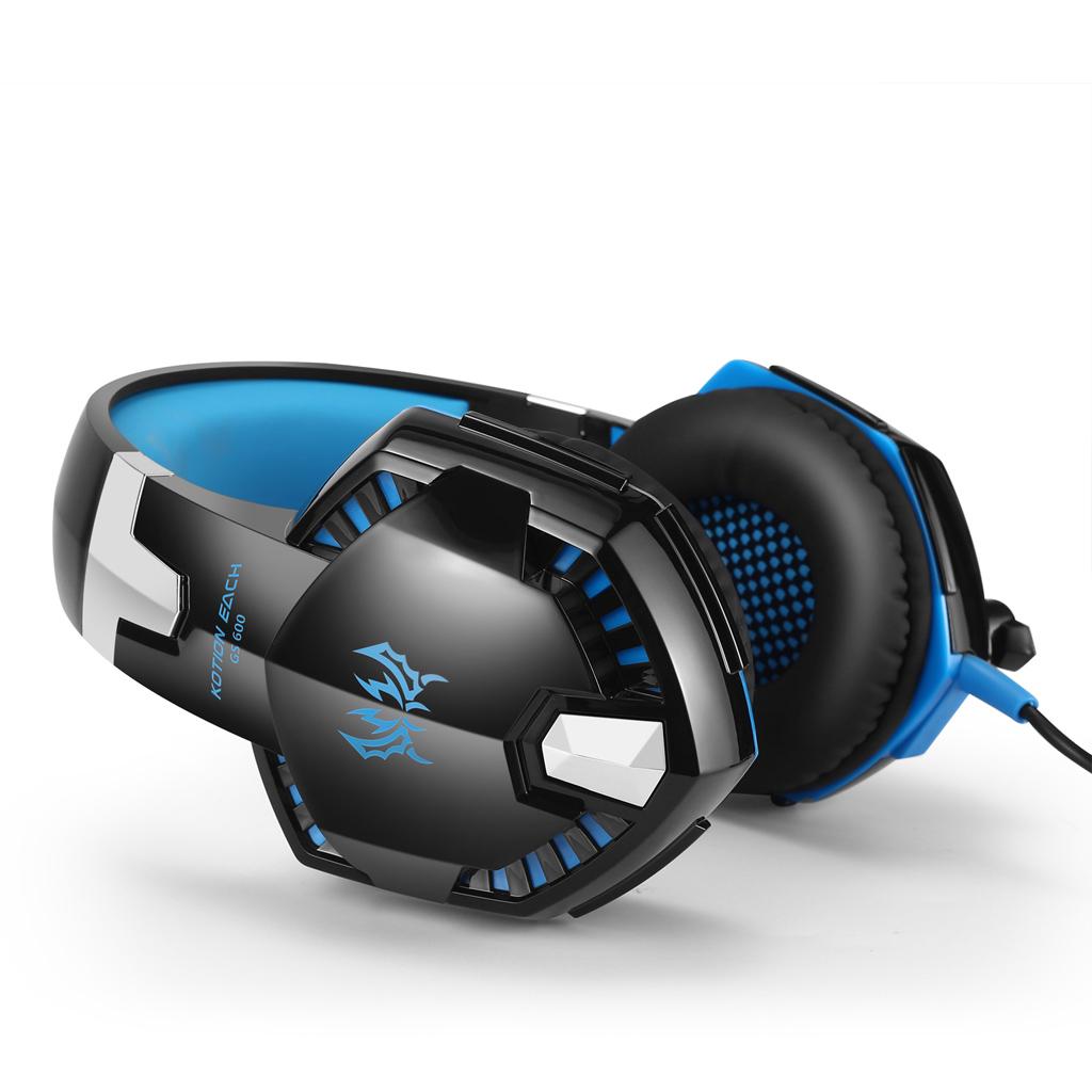 PC Gaming Headset Stereo Headphones with Microphone Black and blue
