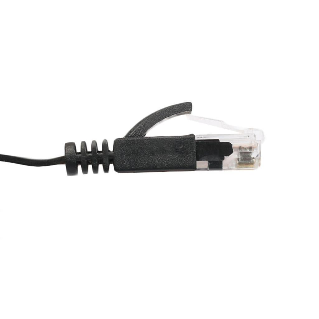 CAT6 Ethernet Network LAN Cable Flat UTP Patch Router Black 30 Meters